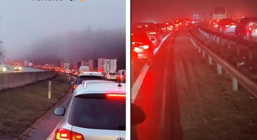 Tízezrek érkeznek haza karácsonyra: káosz a magyarországi és ausztriai autópályákon (VIDEÓ)