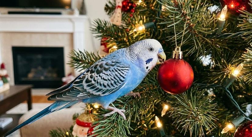 A dekorációk, amelyekkel a papagáj először békés, majd hadat üzen