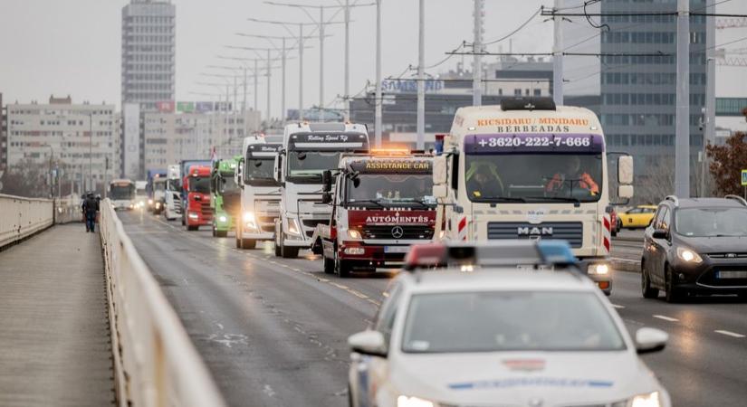 A fuvarozók kevesebb, mint egy százaléka vett részt a budapesti demonstráción