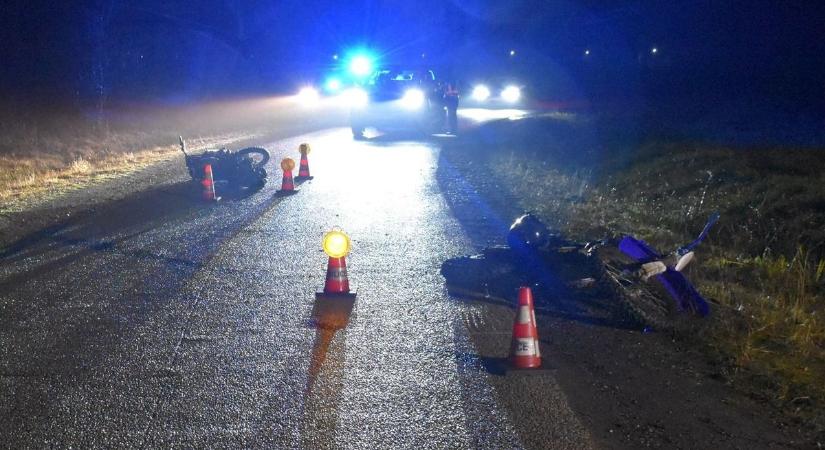 Súlyosan megsérült két motoros Tapolcánál