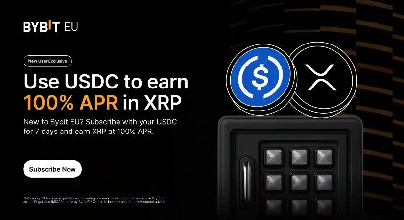 Bybit EU: 100 százalékos XRP hozam az új Earn felhasználóknak