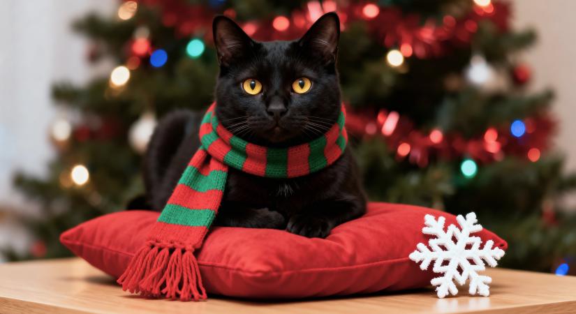 A macska nem tudja, hogy karácsony van – mégis mindent észrevesz