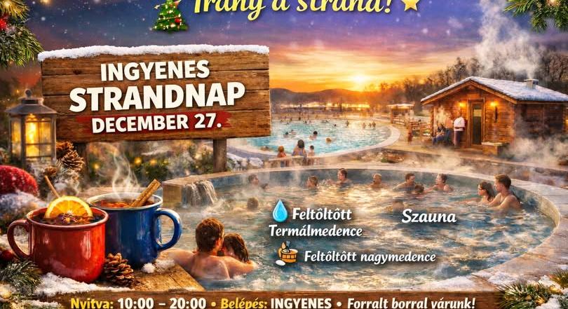 Egy napra ingyenes lesz egy hazai fürdő