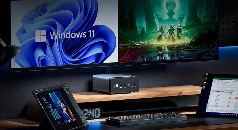 Ehhez a mini PC-éhez egyszerűen csatlakoztathatunk külső videokártyát