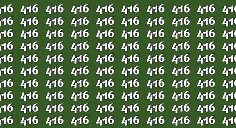 Optikai illúzió: Találd meg a 419-et a 416-ok között 7 másodperc alatt ( okos tanácsok)