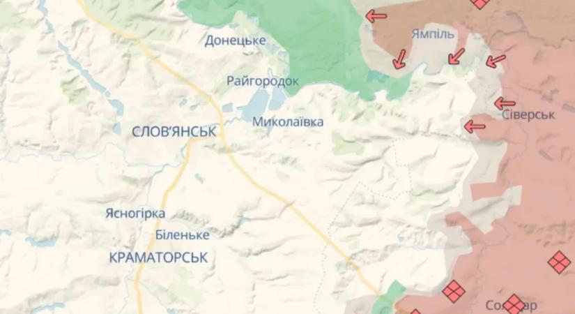 Donyeck megye utolsó ukrán erődítéséhez közelítenek az orosz megszállók