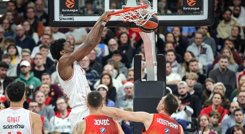 Az éllovas Hapoel Tel-Aviv Münchenben tíz ponttal legyőzte a Bayernt a férfi kosárlabda Euroligában