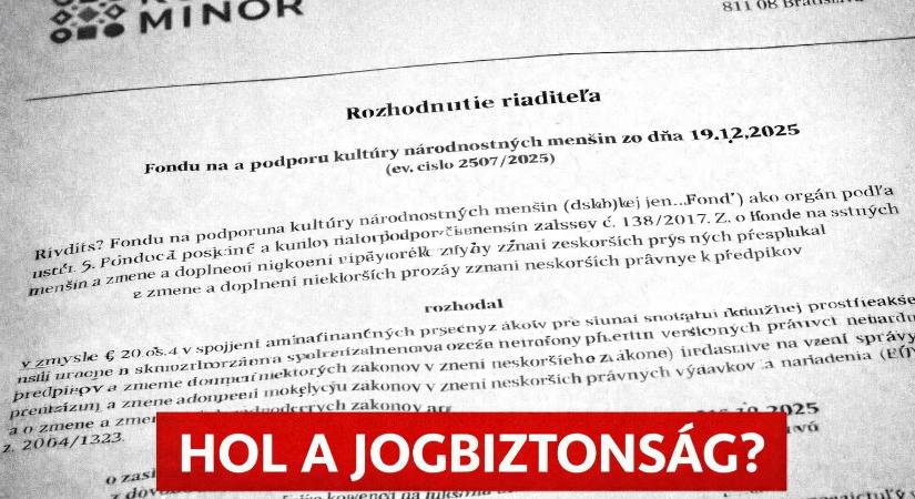 Komoly jogbizonytalanság alakult ki a szlovákiai kisebbségi kultúra finanszírozásában