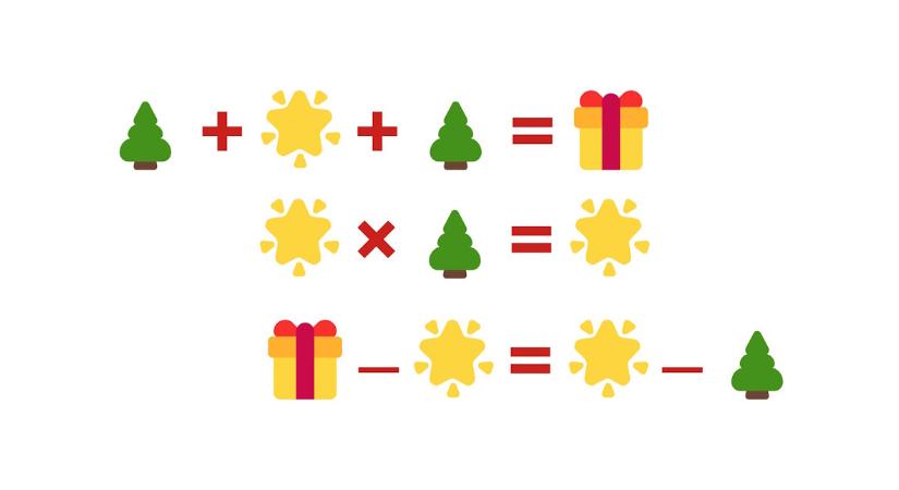 Karácsonyi matek: vajon melyik jel értéke 3? Aki eltalálja, annak szellemi frissességet hoz idén a Jézuska!