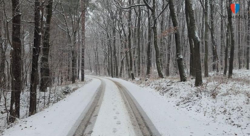 Havas tájba borult a soproni erdő - videó
