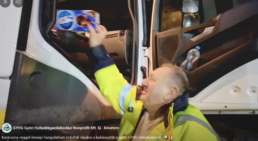 Ünnepi hangulatban indultak útnak a kukásautók