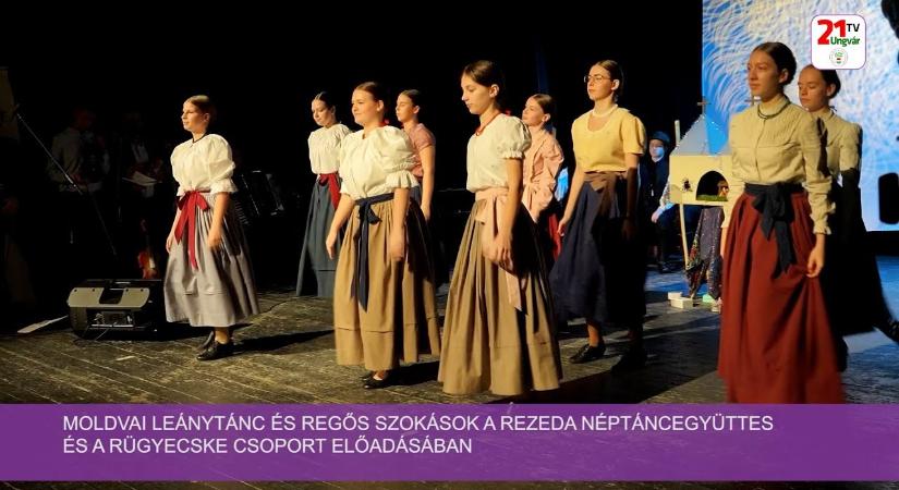 Moldvai leánytánc és regős szokások a Rezeda Néptáncegyüttes és a Rügyecske csoport előadásában (videó)