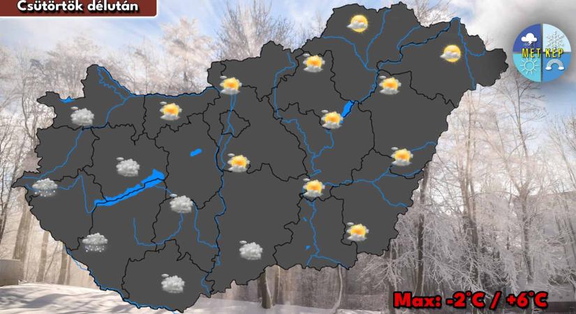Karácsony első napján, a nap is előbújhat, de nyugaton még előfordulhat csapadék