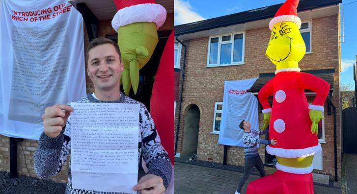 Túlméretezett karácsonyi díszeivel haragította magára szomszédját, nem akárhogy vágott vissza idén