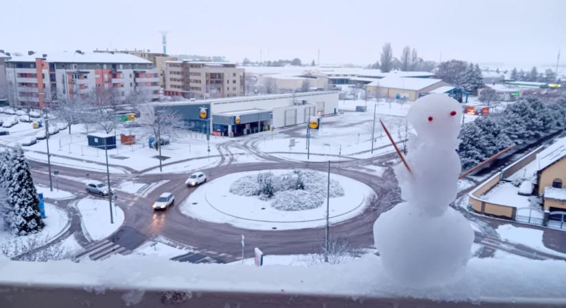 Fehér lett a karácsony Veszprémben