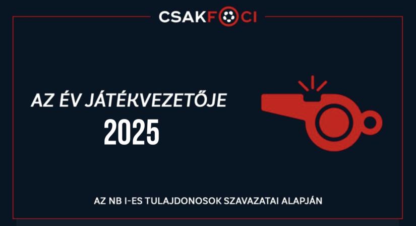 NB I: A klubtulajdonosok és a vezetők megválasztották 2025 legjobb magyar bíróját – exkluzív