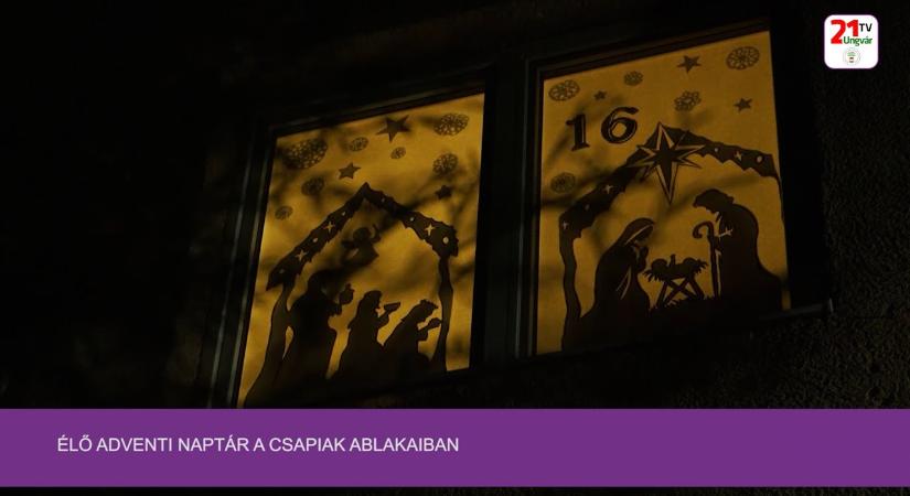 Élő adventi naptár a csapiak ablakaiban (videó)