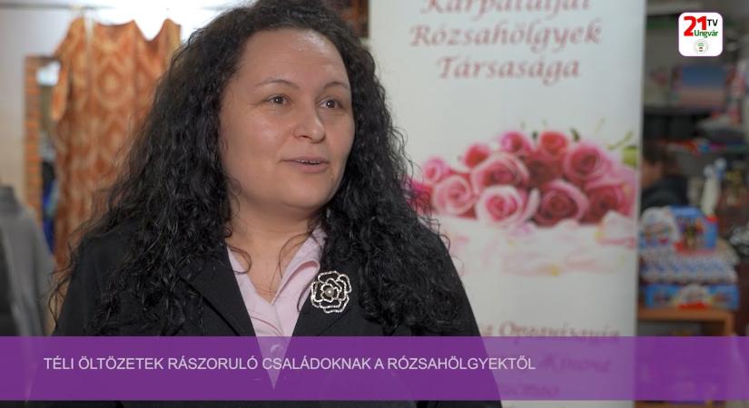 Téli öltözetek rászoruló családoknak a Rózsahölgyektől (videó)