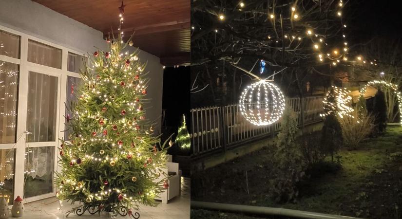 Csodaszép karácsonyfa a mezőszilasi háznál – videóval