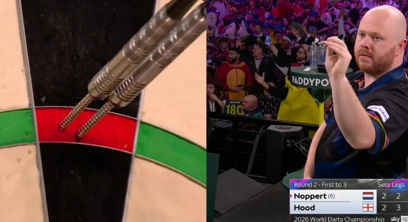Jéghideg kéz, forró hangulat: Őrült meccsen búcsúzott a kiemelt holland a dartsvilágbajnokságon
