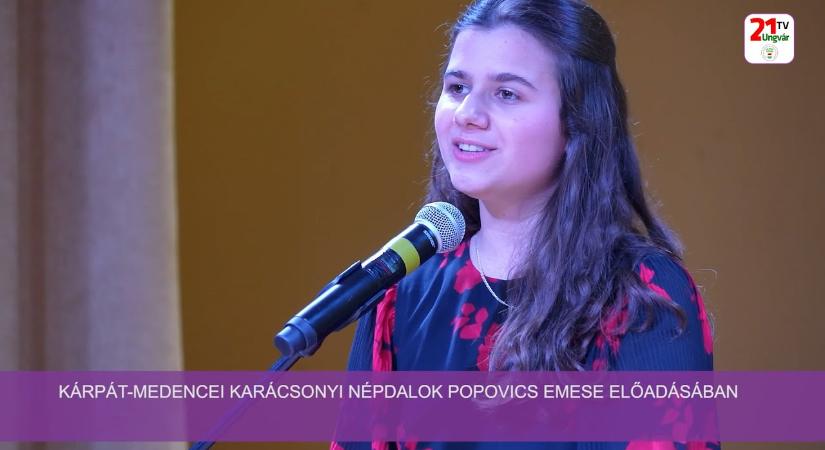 Kárpát-medencei karácsonyi népdalok Popovics Emese előadásában (videó)