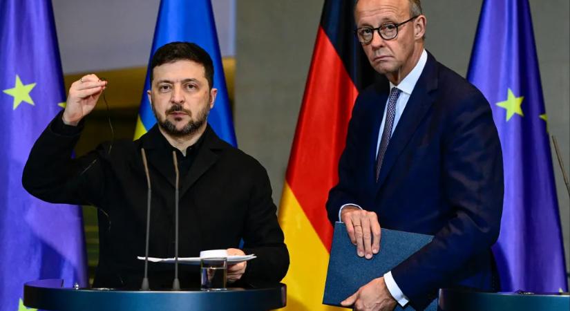 Zelenszkij a német kancellárral egyeztetett, mielőtt Trumppal tárgyalna