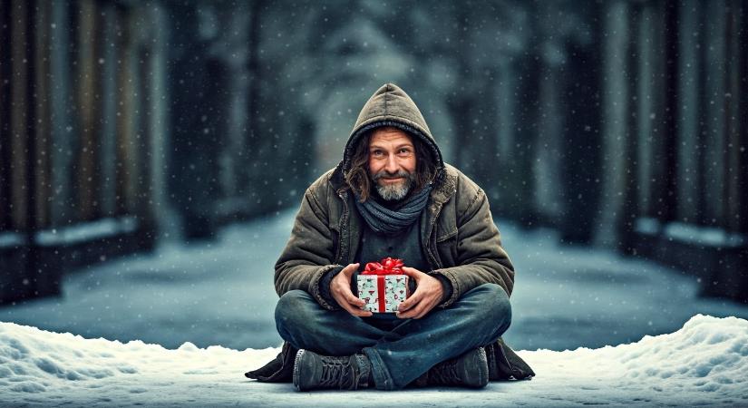 Közel 80 ezer forintot adományozott egy hajléktalan az egyedülálló anyáknak