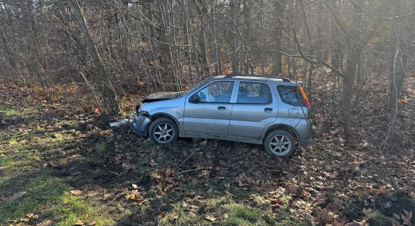 Fának csapódott egy autó Kaposfőnél, riasztották a tűzoltókat