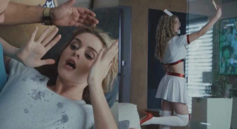 Pásztor Virág karaktere nem maradt száraz: szexi nővérjelmezben csábította el partnerét