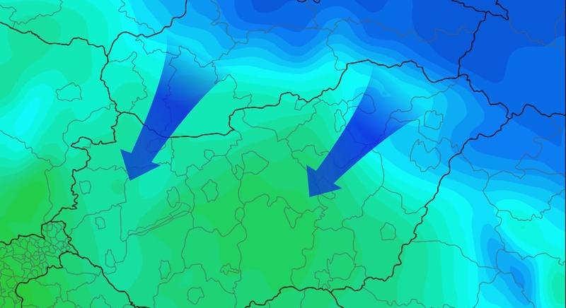 Erős szél kíséretében hidegfront vonul át felettünk