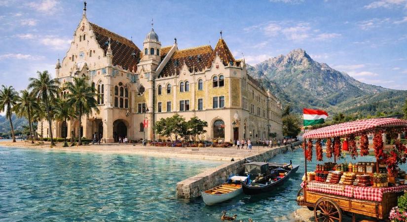 Mediterrán Kecskemét? A ChatGPT tengerparttá varázsolta a főteret – fotókon a hírös város új arca