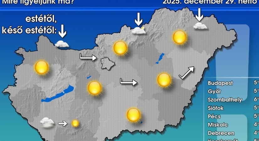 Napsütéssel indul az idei év utolsó hete