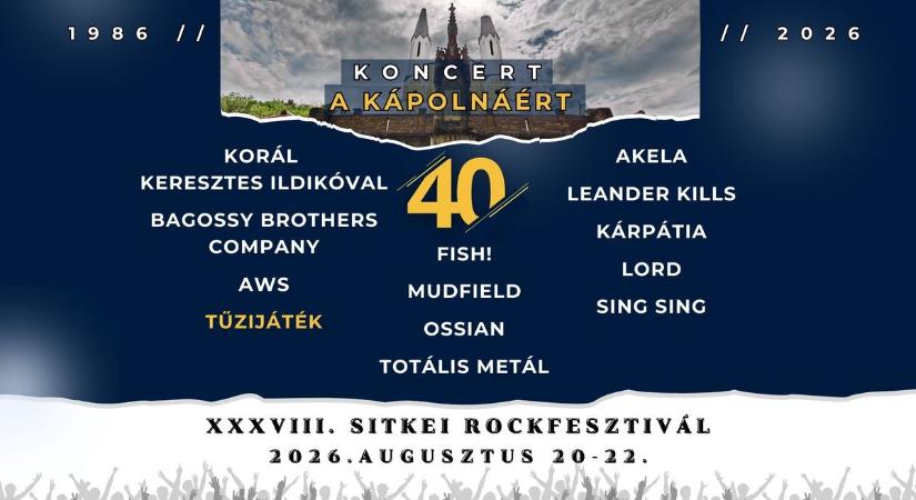 Megvan a 38. sitkei rockfesztivál pontos dátuma és fellépői!