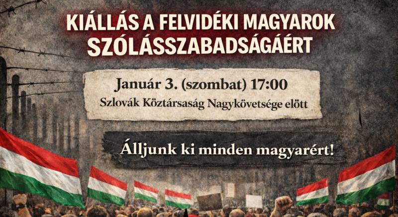 Budapesten tartanak tüntetést a felvidéki magyarok szólásszabadságáért