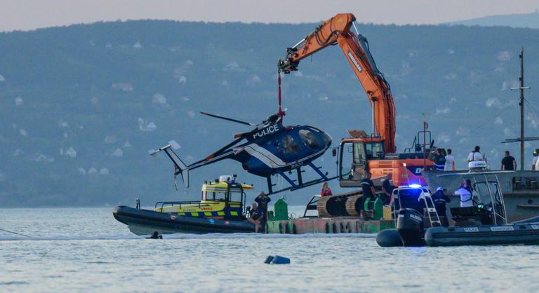 Nem az alkatrészek miatt zuhant a Balatonba a rendőrségi helikopter