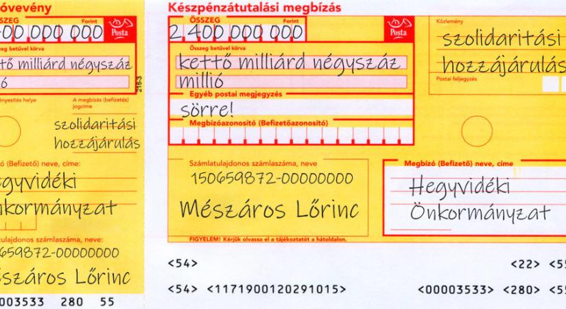 Egyenesen Mészáros Lőrincnek küldené a XII. kerület szolidaritási adóját a polgármester – sárga csekken, sörre