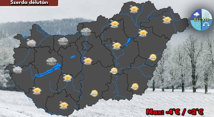 Az év utolsó napján havazás, hózápor is érkezhet
