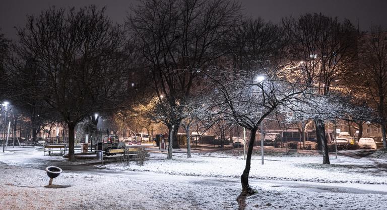 Budapest több pontján leesett a hó, országszerte hózáporokra kell készülni