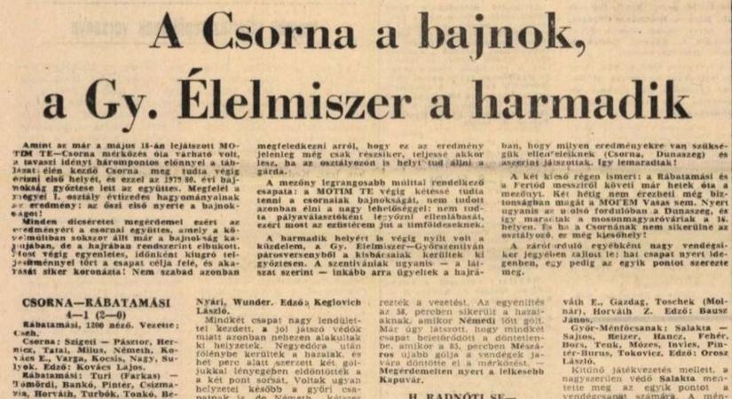 Csorna: megyei bajnokként osztályozó az NB II-ért