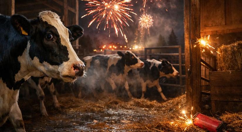 Engedjük ki a malacot? – Miért különösen veszélyes a szilveszteri tűzijáték a szarvasmarhákra?