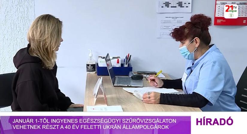 január 1-től ingyenes egészségügyi szűrővizsgálaton vehetnek részt a 40 év feletti ukrán állampolgárok (videó)