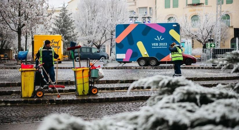 A VKSZ nem hagyja, hogy szemét lepje el Veszprémet szilveszter után ( videó)