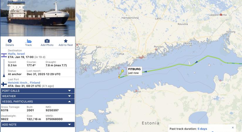 Leresztett horgonnyal kapták rajta a Balti-tengeri kábelt megrongáló hajót