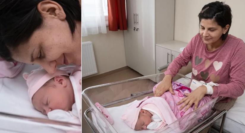 Tűzijáték köszöntötte az év első babáját: Éjfélkor, 57 centivel érkezett a kis Aliz