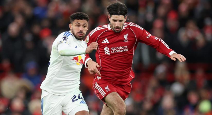 Szoboszlai visszatért a Liverpool kezdőjébe, de ő se tudta áttörni a Leeds védelmét
