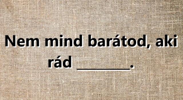 Napi közmondás feladat: Régi intelem a hamis barátokról – Ismered?