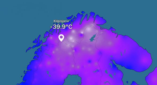 -40 fokig hűlt a levegő Lappföldön