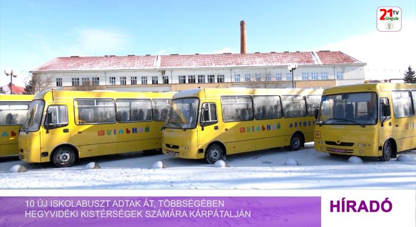 10 új iskolabuszt adtak át, többségében hegyvidéki kistérségek számára Kárpátalján