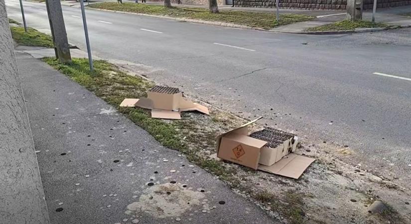 Szeméthegyek a buli után - Kaposvár népszerű utcáján készült videó borzolja a kedélyeket