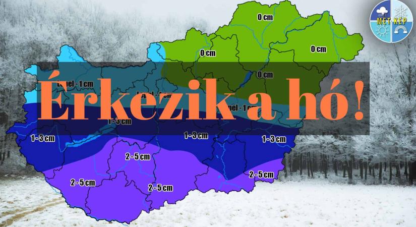 Reggelre itt lesz fehér a táj! (Térkép)